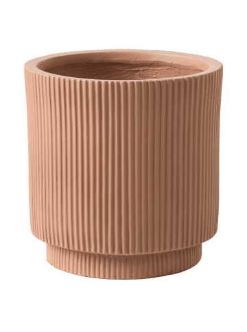 Beliani Outdoor Blumentopf DARIA in Braun - (W) 37 x (H) 37 x (L) 37 cm