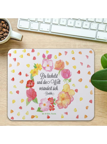 Mr. & Mrs. Panda Mousepad Du Lächelst mit Spruch in Bunt