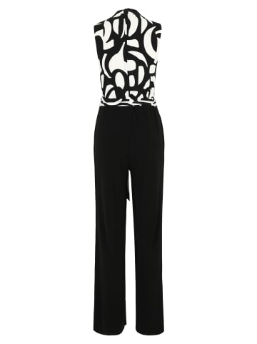 Vera Mont Jumpsuit mit Bindegürtel in Patch Black/White