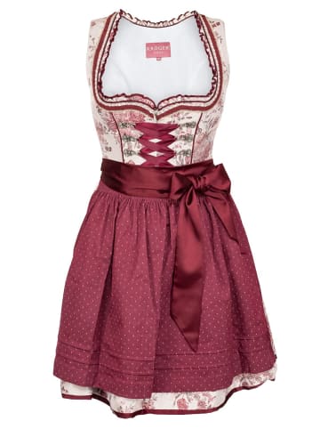 Krüger Dirndl Dirndl 414665 in beige - bordeaux