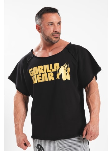 Gorilla Wear Klassisches Sporttop – Schwarz/Gold – L/XL