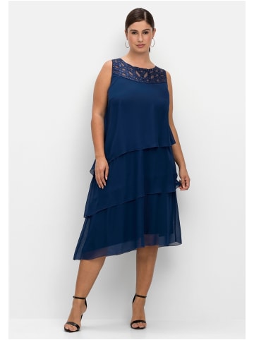 sheego Cocktailkleid in blau