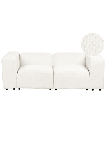 Beliani 2-Sitzer Sofa FALSTERBO in Weiß - (W) 204 x (H) 70 x (L) 105 cm