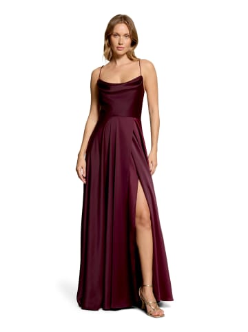 Vera Mont Abendkleid mit Wasserfallausschnitt in Deep Dahlia