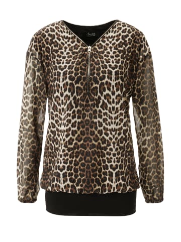 Aniston SELECTED Chiffonbluse in braun-beige-schwarz-gold