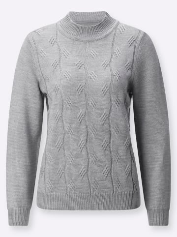 WITT WEIDEN Pullover in steingrau-meliert