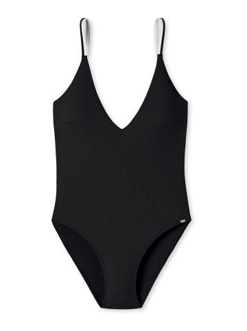Schiesser Badeanzug Aqua Californian Dream in Black