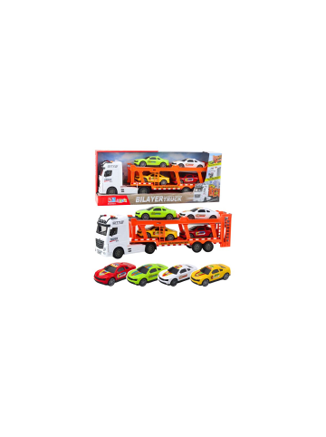 Wisam® Lora Truck Abschleppwagen Set 4 Autos Öffnen Türen Lichter