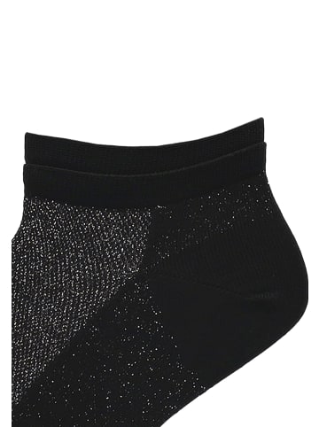 Kunert Sneakersocken Sparkling Essential Glanz in Black