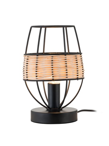 home24 Tischleuchte Jerup in Schwarz / Braun