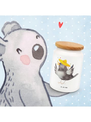 Mr. & Mrs. Panda Snackdose Rabe Sombrero ohne Spruch in Weiß