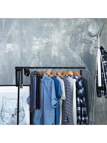 relaxdays 2x Schalhalter in Schwarz