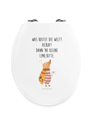 Mr. & Mrs. Panda WC Sitz Nachtfalter Fähnchen mit Spruch in Weiß