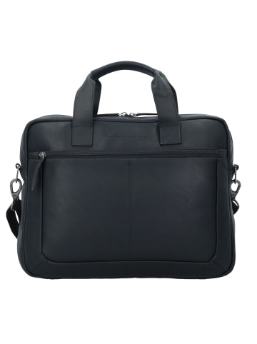 The Chesterfield Brand Wax Pull Up Aktentasche Leder 40 cm Laptopfach schwarz