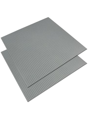 Katara Bauplatte 16x32 Kompatibel LEGO®, Sluban, Papimax, Q-Bricks & mehr 50x50 in grau