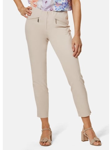 GOLDNER Stretchhose LOUISA, dehnbar & mit Taschen in stein