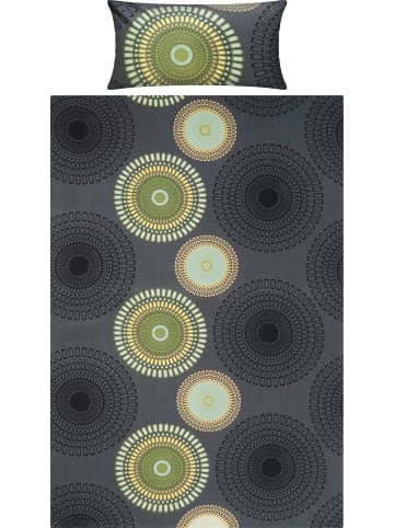 REDBEST Biber Bettwäsche in anthrazit-grün