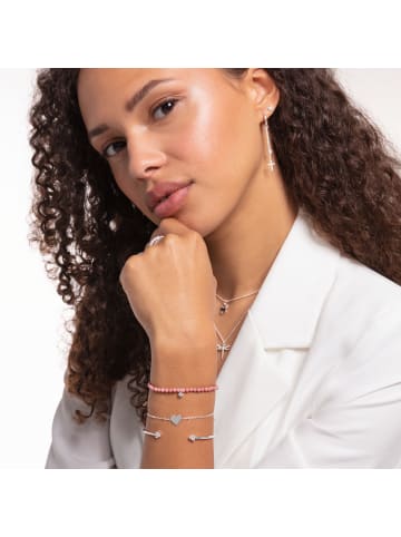 Thomas Sabo Armband Herz Mit Kugeln Silber in silber