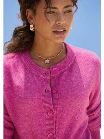 LASCANA Strickjacke in fuchsia