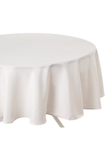 Atmosphera Créateur d'intérieur Punktbeständige Tischdecke - elfenbein in Weiß, Ø 180 cm