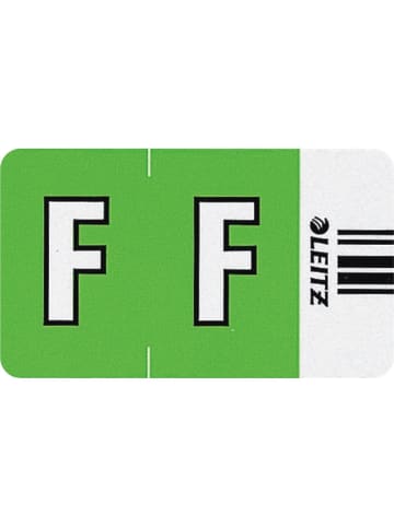 Leitz Orgacolor Buchstabensignal F Packung mit 250 Stück grün