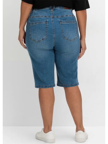 sheego Jeansbermudas in blue denim