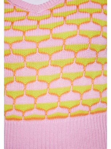 Swirly Damen Pullunder in Pink Limone Orange