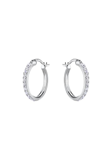Alexander York Ohrringe - CREOLEN Zirkonia mit French Lock in 925 Silber - 2-tlg. in silber