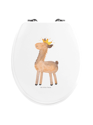 Mr. & Mrs. Panda Klo-Deckel Lama König ohne Spruch in Weiß