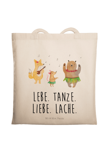 Mr. & Mrs. Panda Tragetasche Waldtiere Aloha mit Spruch in Creme