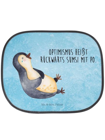Mr. & Mrs. Panda auto hitzeschutz Pinguin Lachen mit Spruch in Eisblau