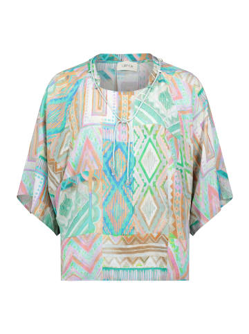 CARTOON Oversize-Bluse mit Muster in Grün/Violett