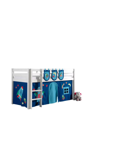 58 aufm Kessel KINDERBETT Karolina 210x114x106 Massivholz Weiß Textilset Astro 3