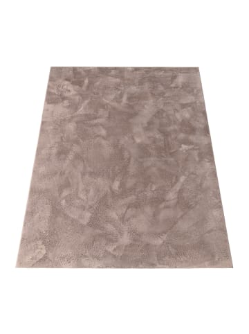 KADIMA DESIGN Teppich Kurzflor waschbar Einfarbig Wohnzimmer in Taupe
