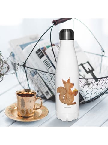 Mr. & Mrs. Panda Thermos Eichhörnchen Weihnachtszeit ohne Spruch in Weiß