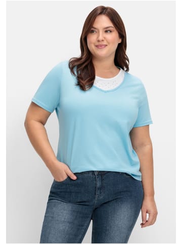 sheego Kurzarmshirt in aqua