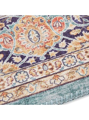 Elle Decoration Kurzflor Teppich Keshan Maschad Jade  grün