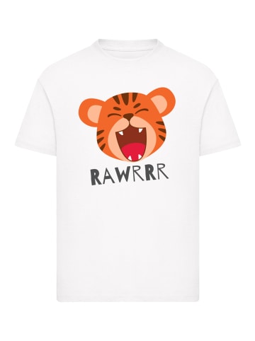 F4NT4STIC T-Shirt Tiger süßes Tier in weiß