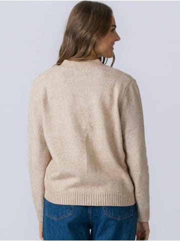 TeeShoppen Strickjacke Knitted Cardigan in Beige