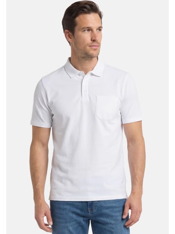 Redmond Poloshirt Basic in Weiß / blau