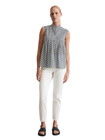 Marc O'Polo Ärmellose Print-Bluse flared in multi/muted blue