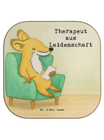 Mr. & Mrs. Panda Untersetzer Therapeut Leidenschaft Design mit S... in Weiß