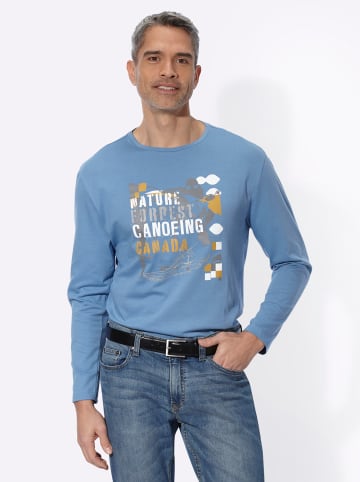 Sieh an! Langarm-Shirt in mittelblau