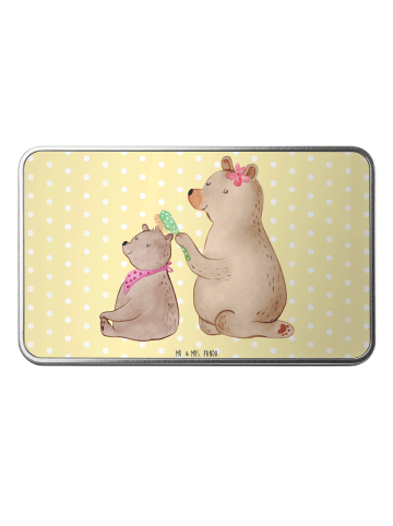 Mr. & Mrs. Panda Keksdose Bär Kind ohne Spruch in Gelb Pastell