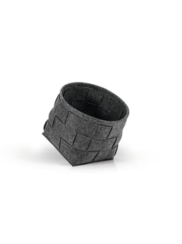 N8WERK Aufbewahrungskorb Filz 24cm dunkelgrau  grau
