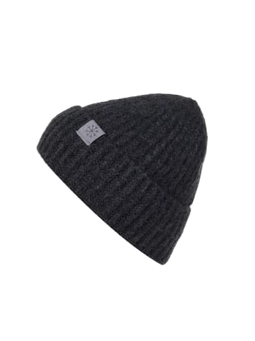 Faera Strickmütze warmes Design in Dunkelgrau