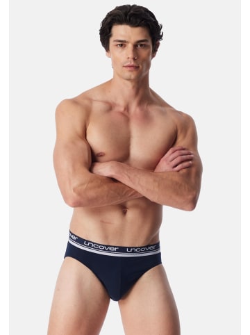 UNCOVER BY SCHIESSER Rio Slip / Unterhose Basic in Schwarz / Blau