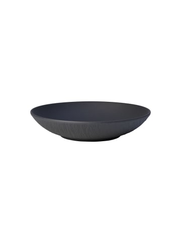 Villeroy & Boch Schale flach Manufacture Rock ø 23,5 cm in schwarz