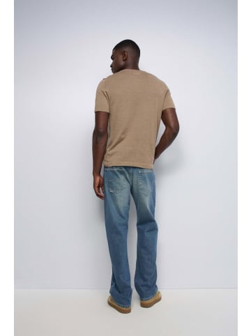 Salsa Jeans Pullover Chest Pocket in Medium Beige V1