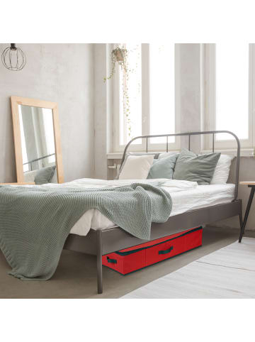 relaxdays Geschenkpapier Aufbewahrungsbox in Rot/ Schwarz - (H)14,5 x (B)81 x (T)35 cm